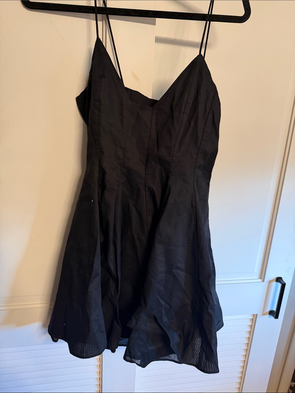 Zara Black Spaghetti Strap A-Line Dress